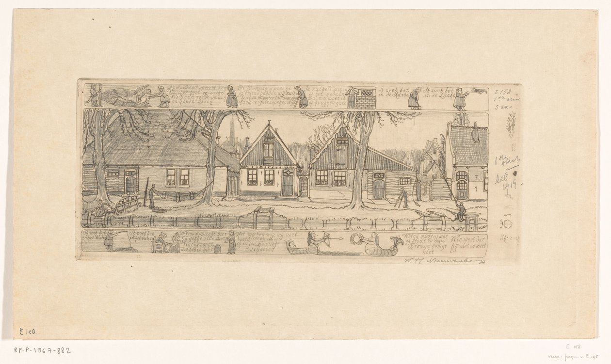 Das Bauernviertel, Edam von Wijnand Otto Jan Nieuwenkamp (signed by artist)