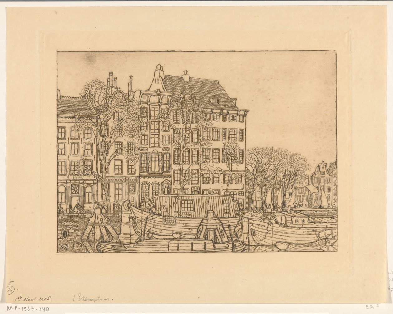 Häuser an der Prins Hendrikkade in Amsterdam von Wijnand Otto Jan Nieuwenkamp