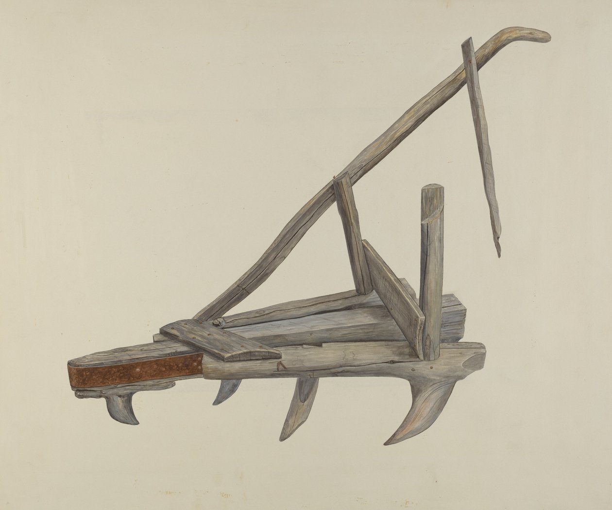 Holzharke oder Kultivator, um 1937 von Wilbur M Rice