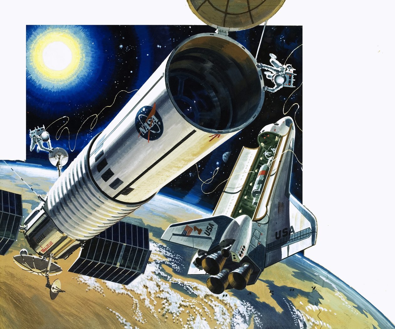 Unidentifizierte Raumfahrtszene von Wilf (20th century) Hardy