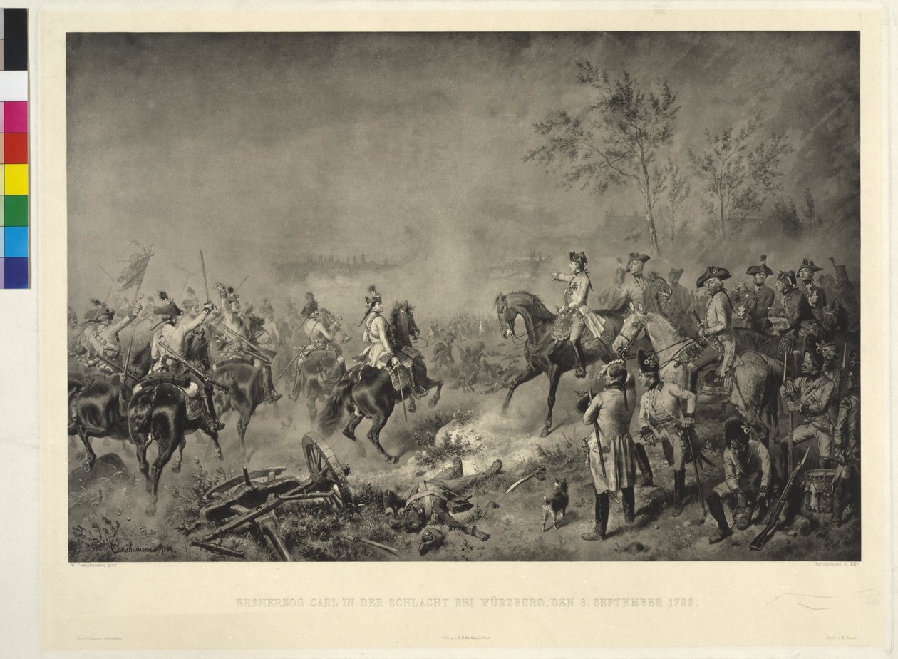 Erzherzog Karl in der Schlacht von Würzburg von Wilhelm Camphausen