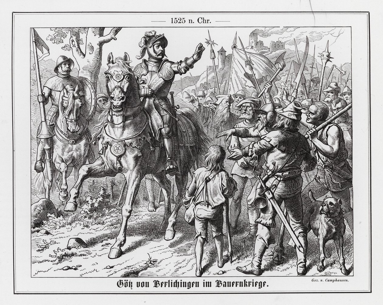 Götz von Berlichingen im Deutschen Bauernkrieg von Wilhelm Camphausen