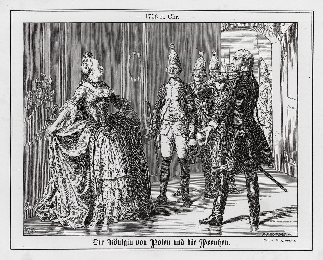 Die Königin von Polen und die Preußen von Wilhelm Camphausen