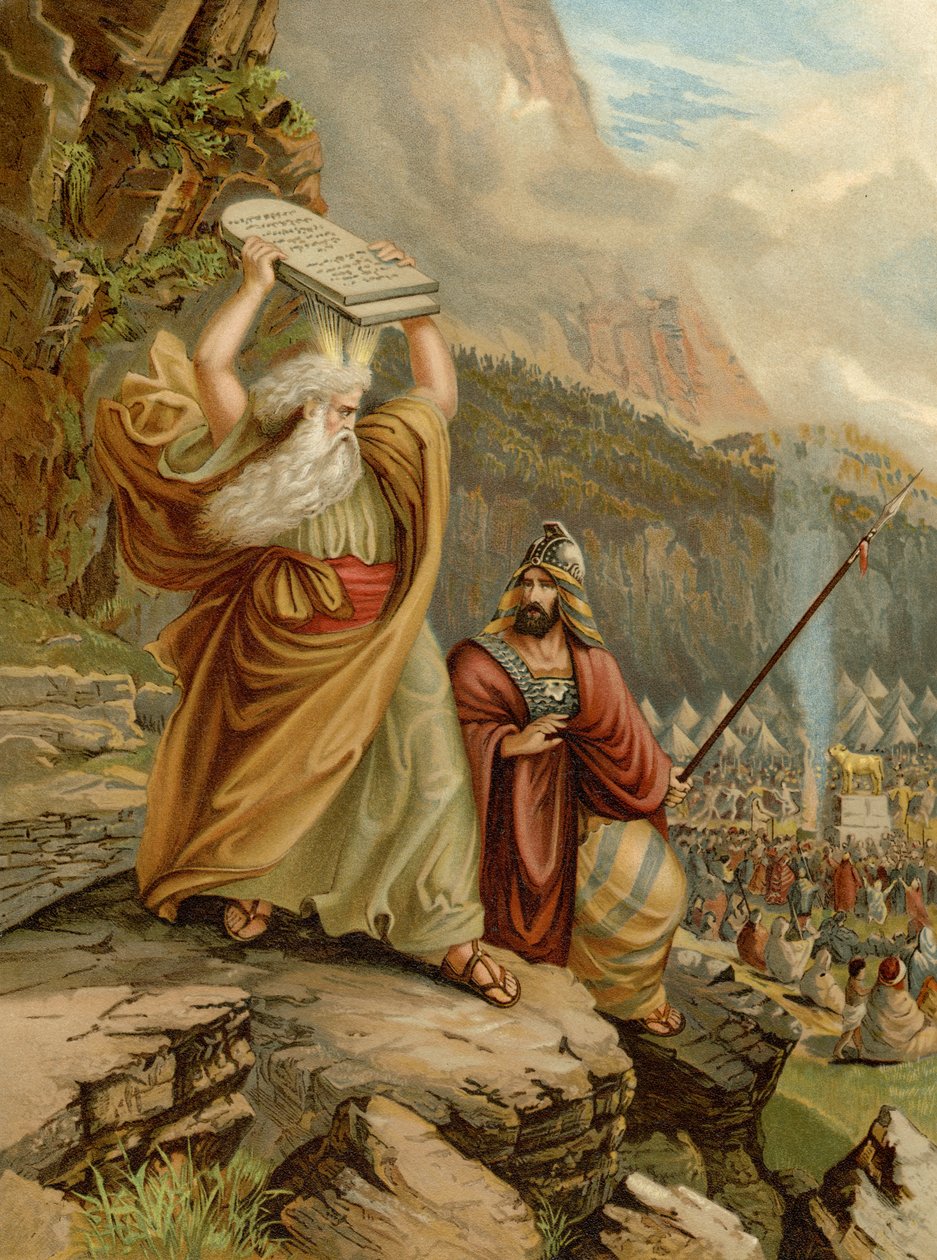 Moses zerstört die Gesetzestafeln von Wilhelm Ebbinghaus