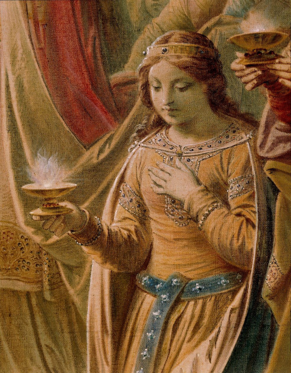 Das Wunder des Grals, aus der Lohengrin-Saga, Salon (Detail) von Wilhelm Hauschild