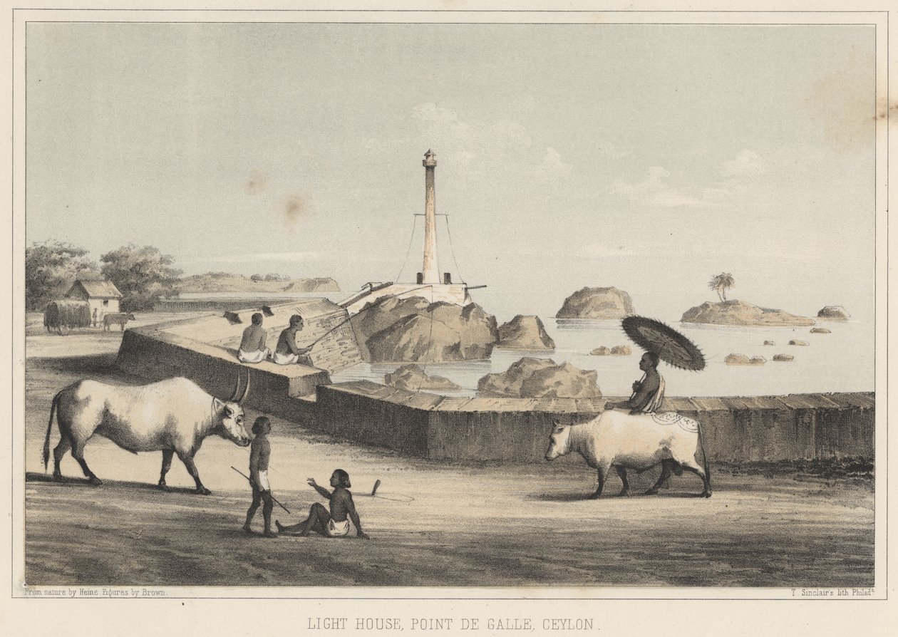 Leuchtturm, Point de Galle, Ceylon, 1855