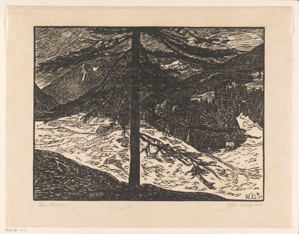 Die Lärche von Wilhelm Laage (signed by artist)