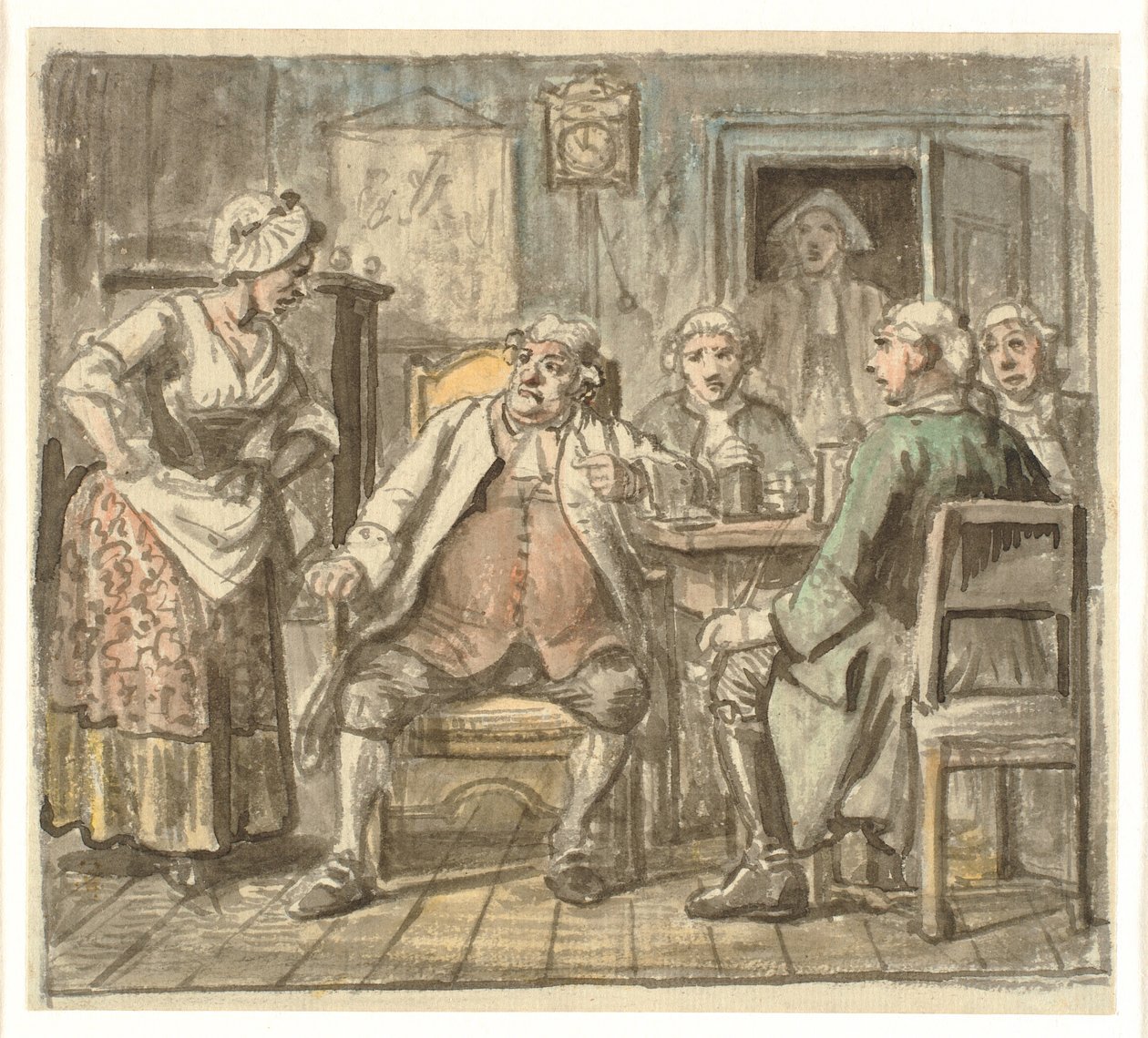 Collegium Politicum. Aus Ludvig Holbergs Der politische Töpfer, Akt I, Szene 2. von Wilhelm Marstrand