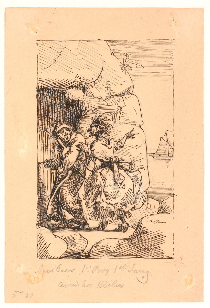 Per Paars 1. Buch 1. Gesang. Neid bei Äolus von Wilhelm Marstrand