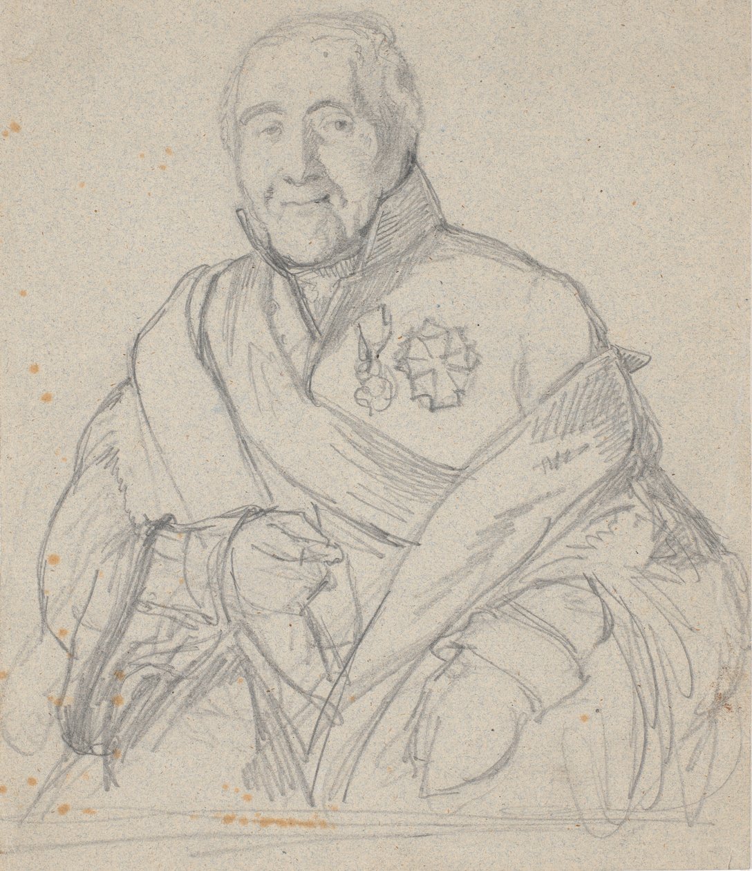 Porträtstudie von Geheimekonferenzrat Bornemann von Wilhelm Marstrand