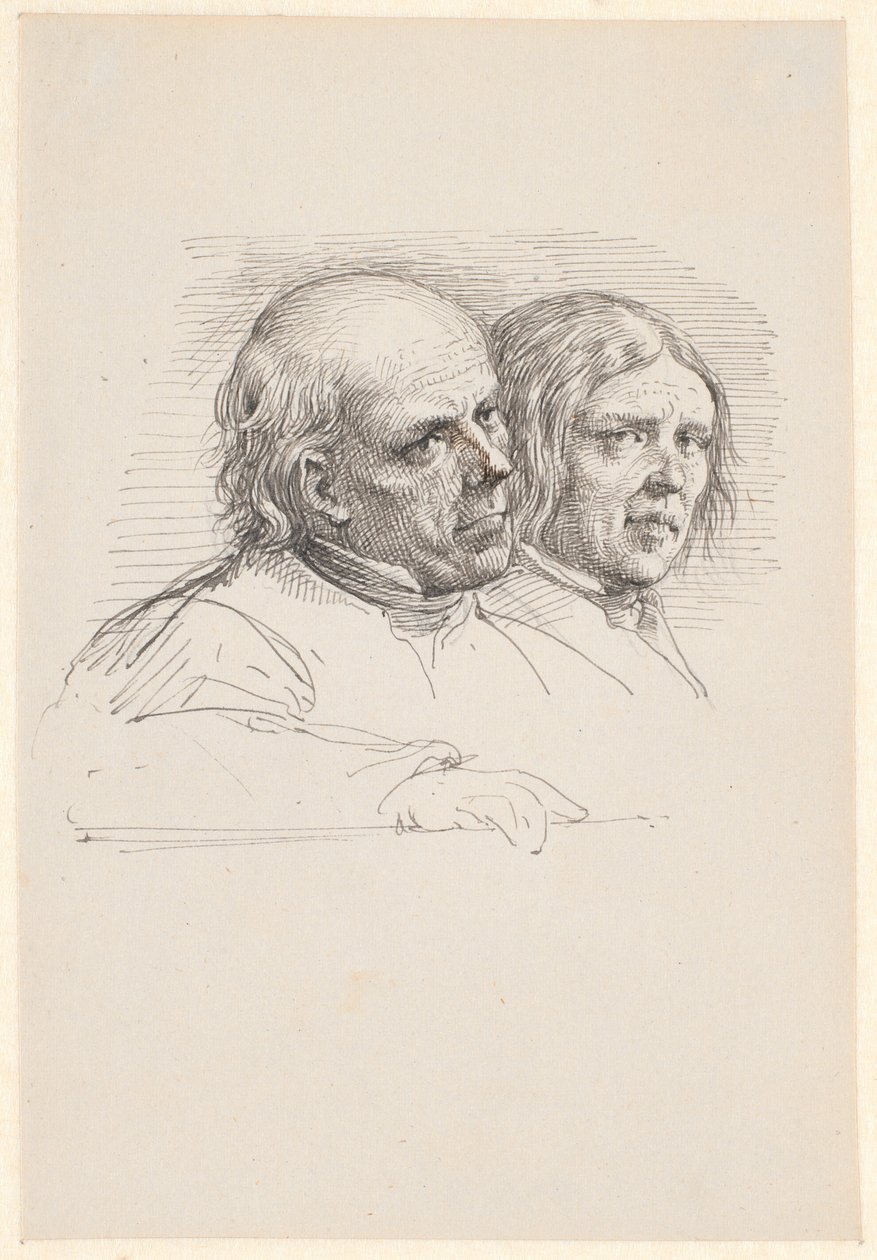 Porträtstudie von zwei schwedischen Bauern von Wilhelm Marstrand