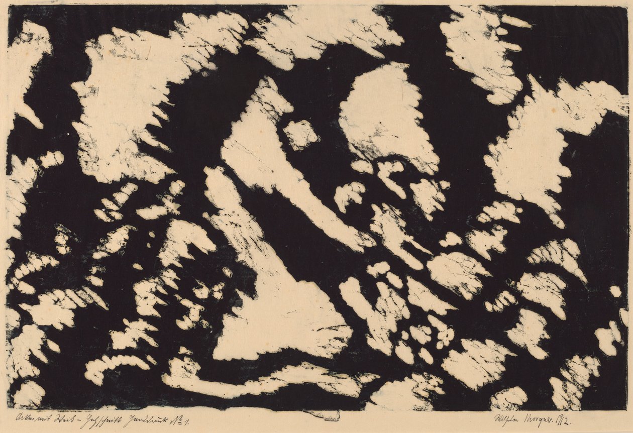 Frau auf einem Feld von Wilhelm Morgner