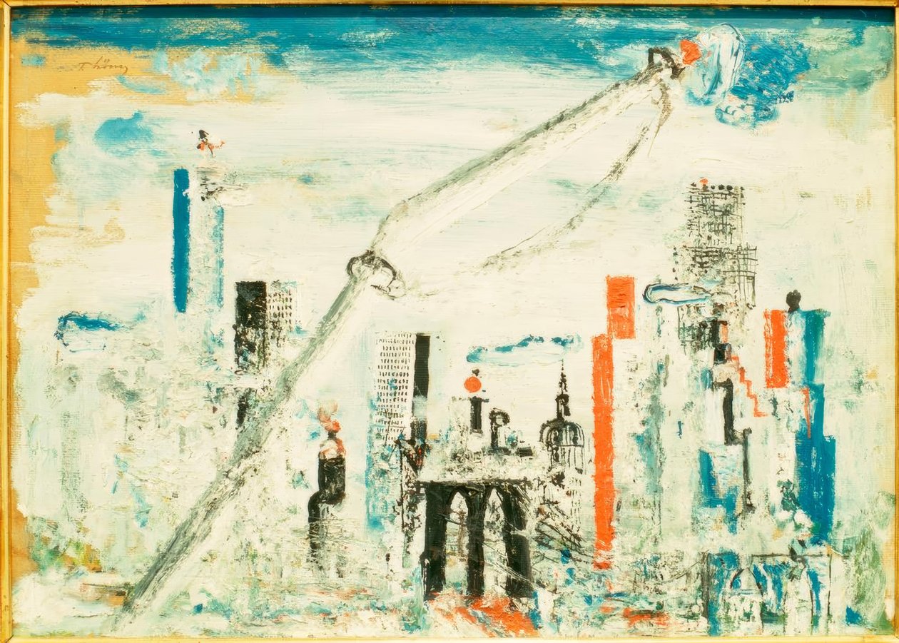 New York, Manhattan mit Kran von Wilhelm Thöny