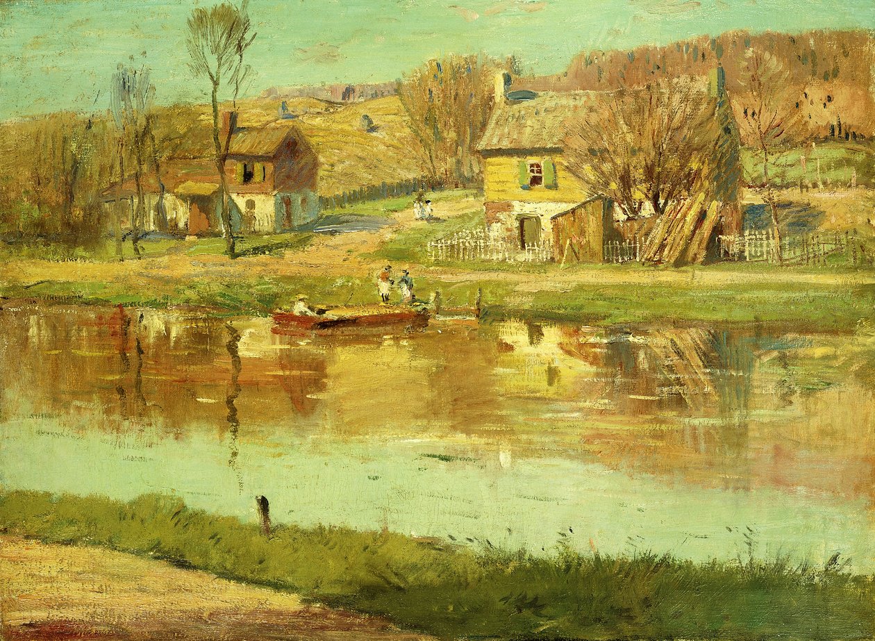 Reflexionen im Wasser, um 1895-1919 von Willard Leroy Metcalf