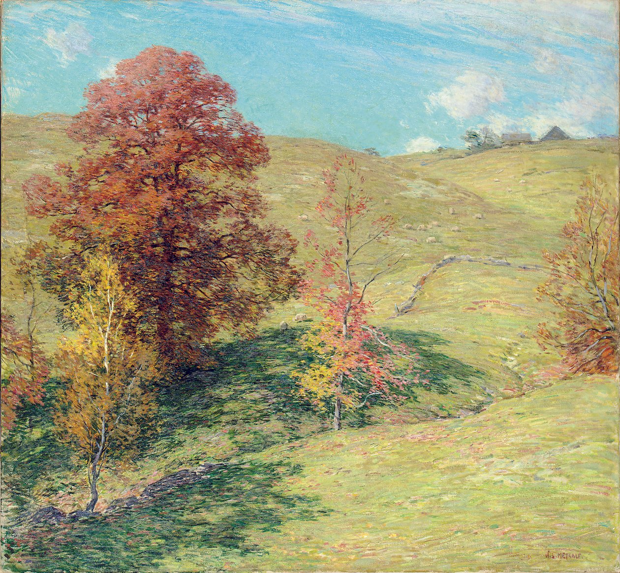 Die Rote Eiche von Willard Leroy Metcalf
