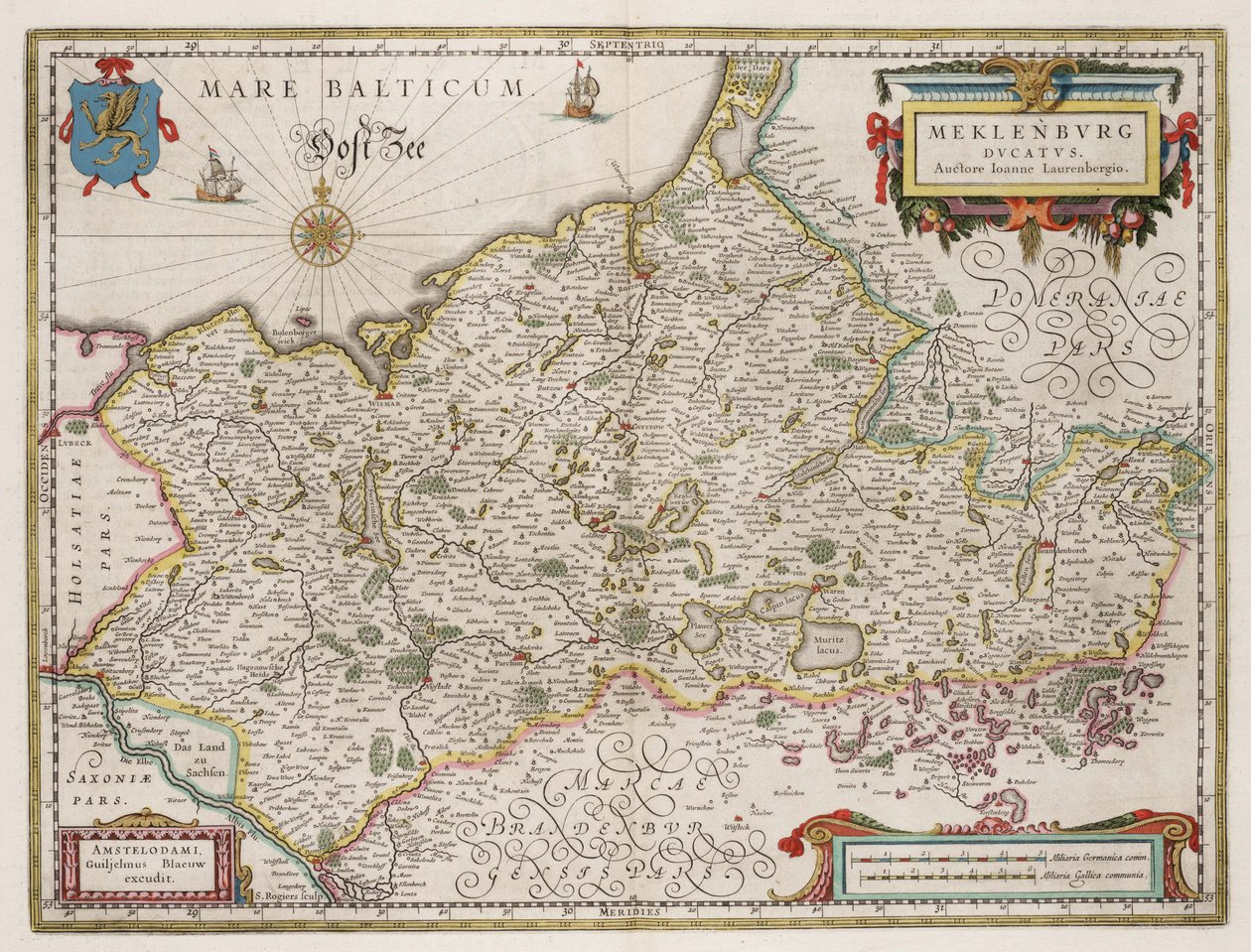 Herzogtum Mecklenburg von Willem Janszoon Blaeu