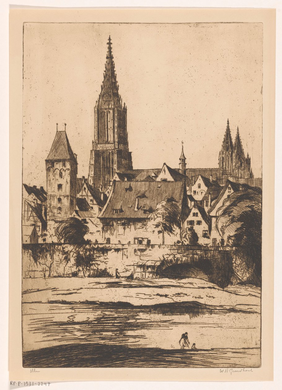 Ulm von Willem Adrianus Grondhout (signed by artist)