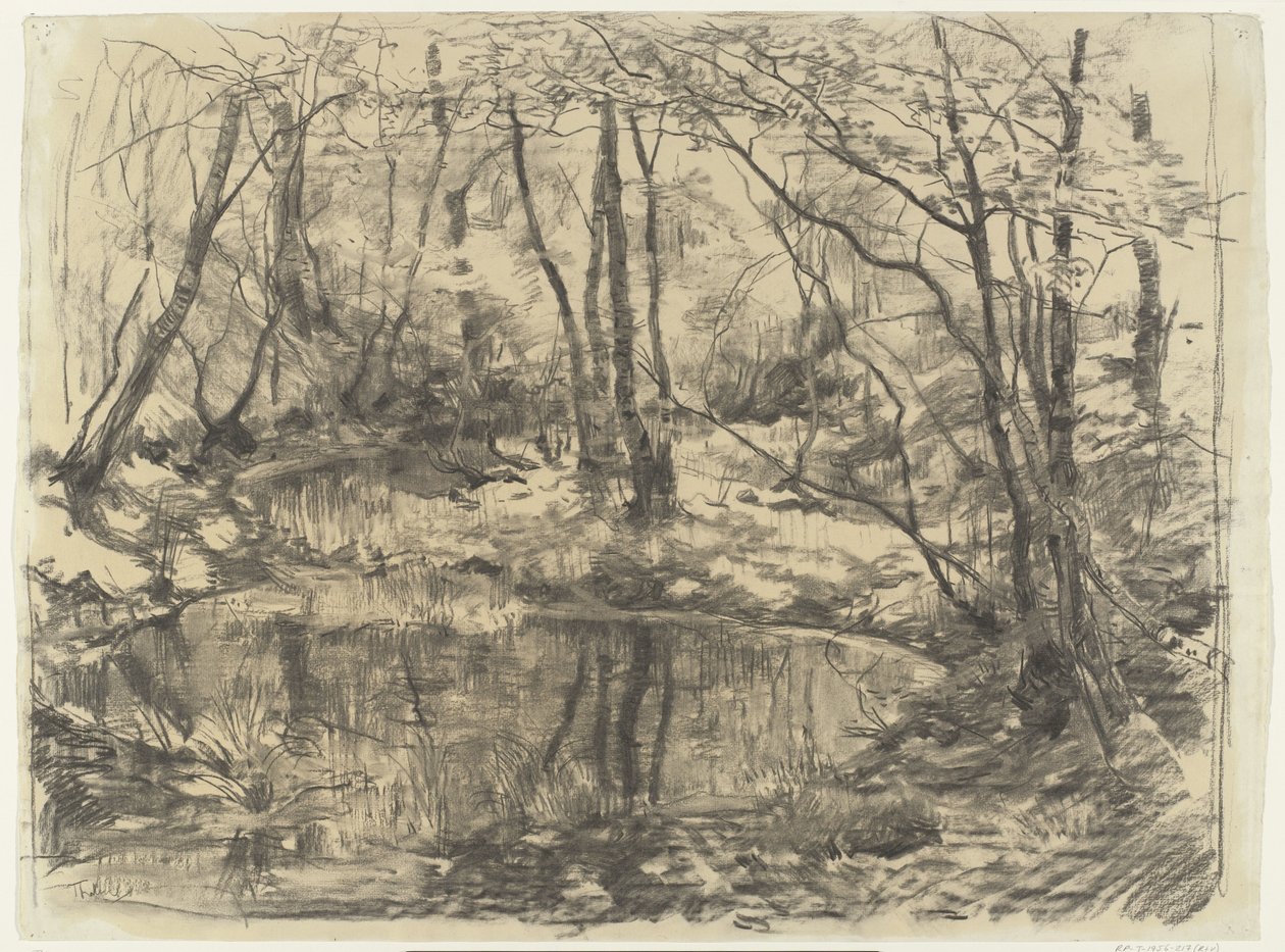 Der überwucherte Teich auf Ewijkshoeve von Willem Bastiaan Tholen