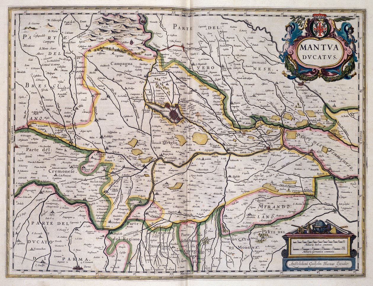 Herzogtum Mantua, Karte von Willem Blaeu, Italien von Willem Blaeu