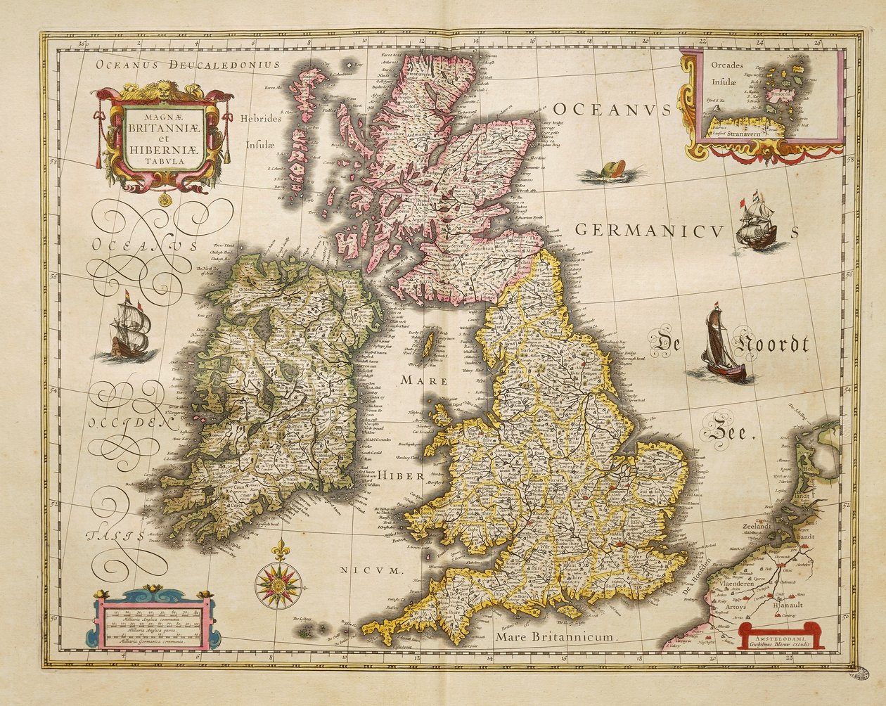Großbritannien und Irland aus Theatrum Orbis Terrarum von Willem Bleau, Amsterdam von Willem Blaeu