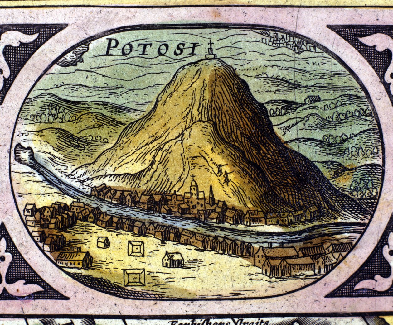 Die Silberminen von Potosí (Bolivien) nach dem „Atlas“ von William Blaeu von Willem Blaeu