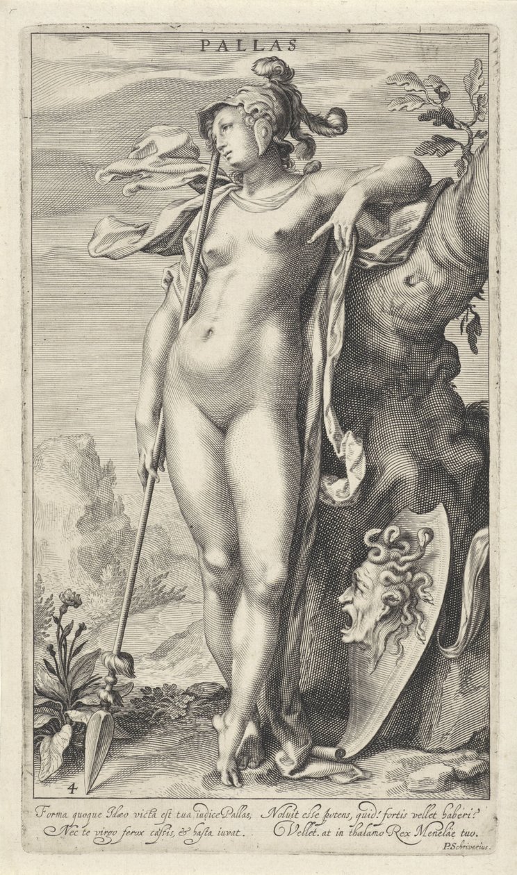 Minerva bei einem Baum von Willem Isaacsz. van Swanenburg