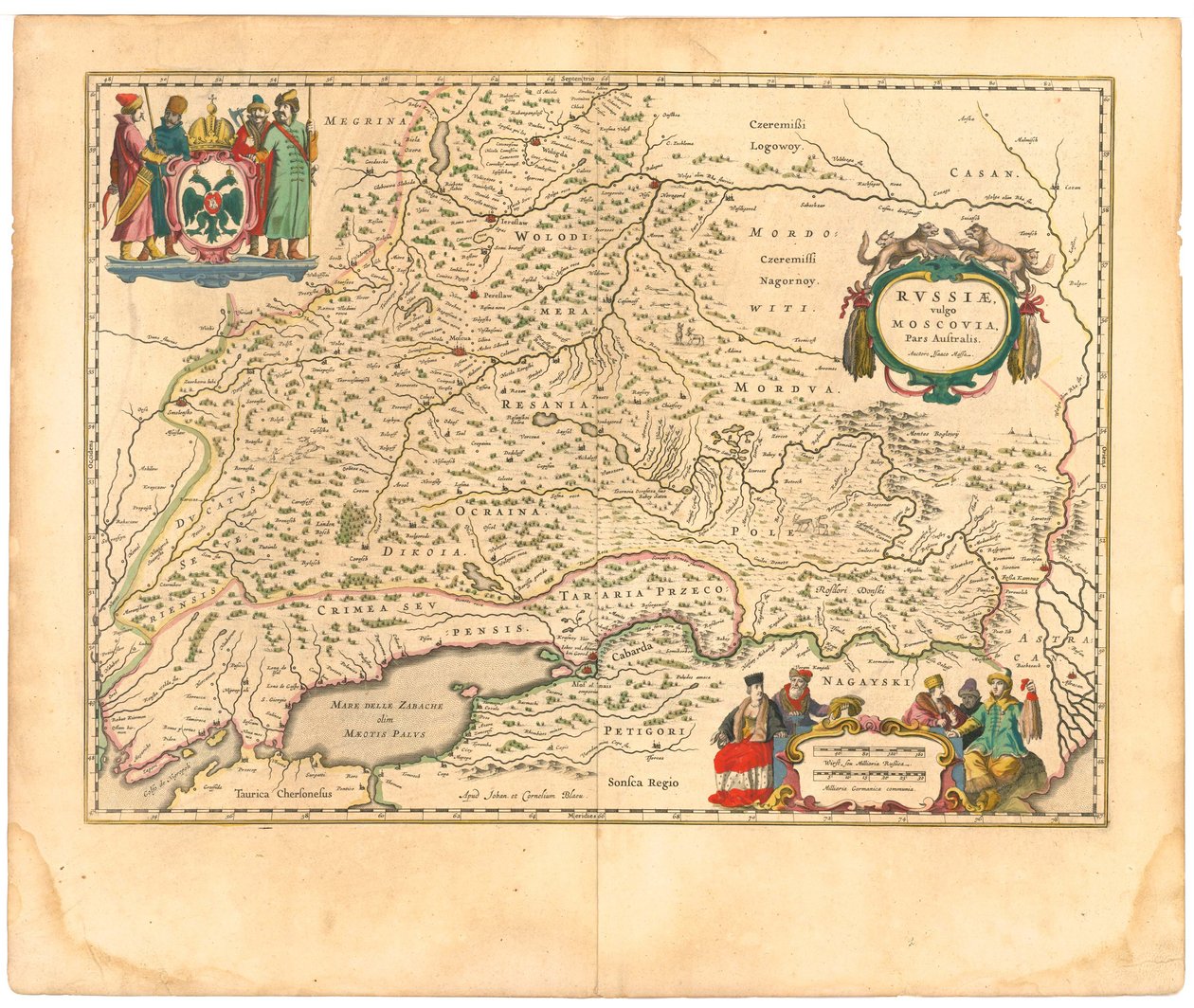 Karte von Russland aus: Theatrum Orbis Terrarum..., 1645 von Willem Janszoon Blaeu