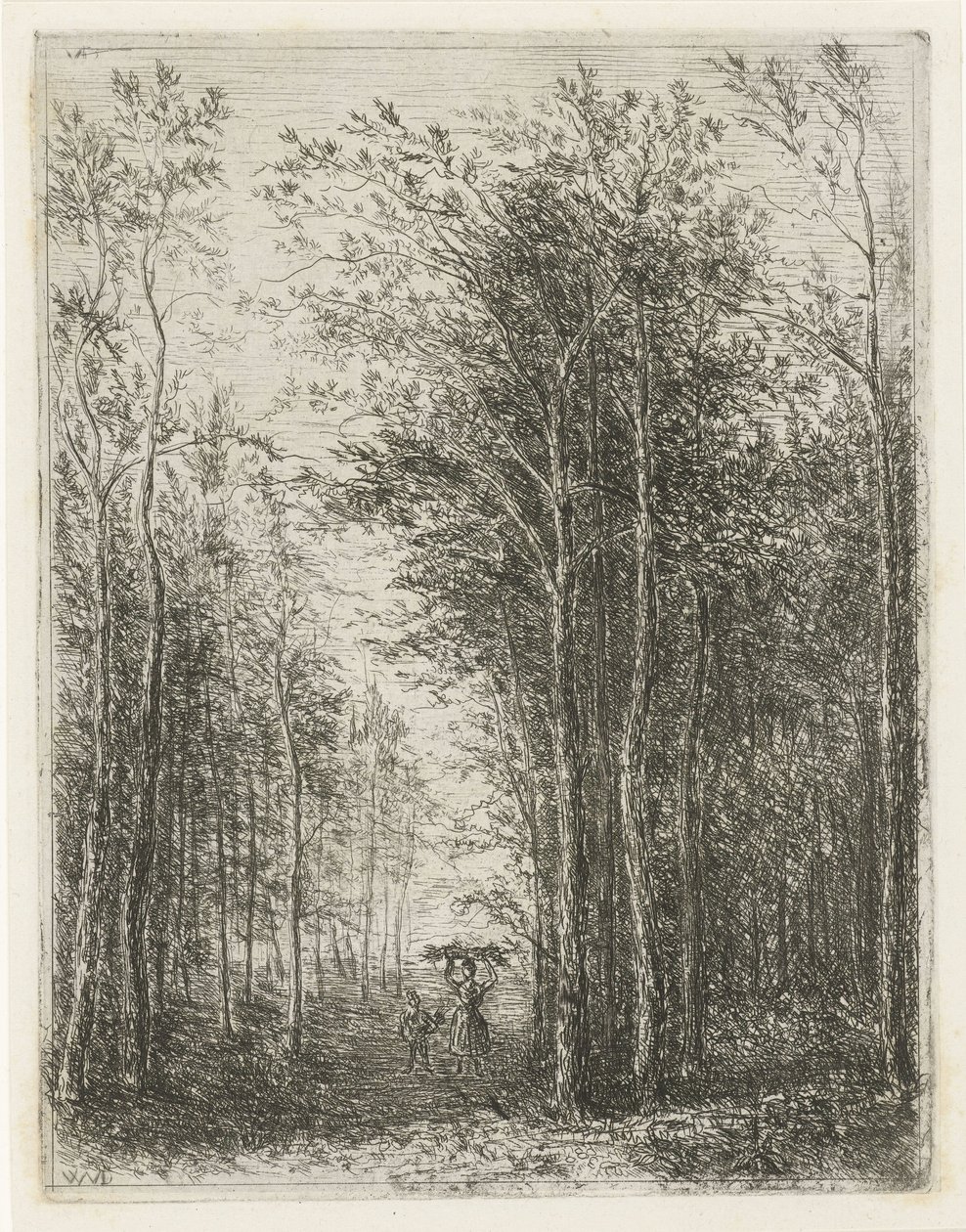 Waldlandschaft mit Holzsammlern von Willem Matthias Jan van Dielen