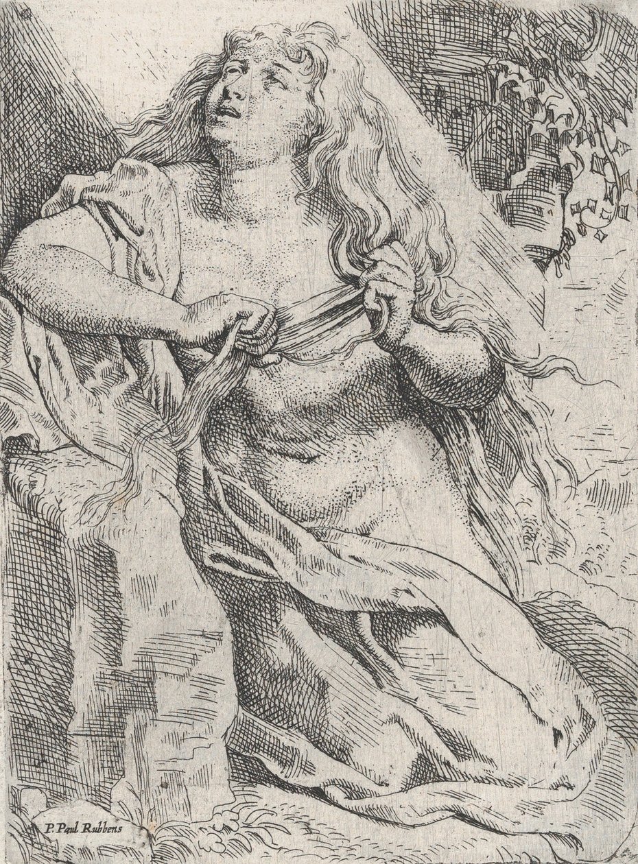 Maria Magdalena in der Wildnis, ca. 1613-14 von Willem Pietersz. Buytewech