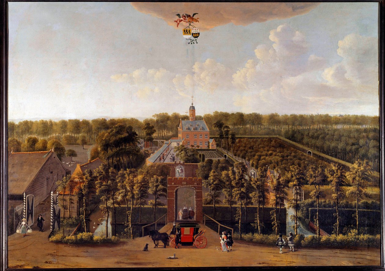 Ansicht des Anwesens Munnikenhof in Zeeland (Niederlande) von Willem Schellinks