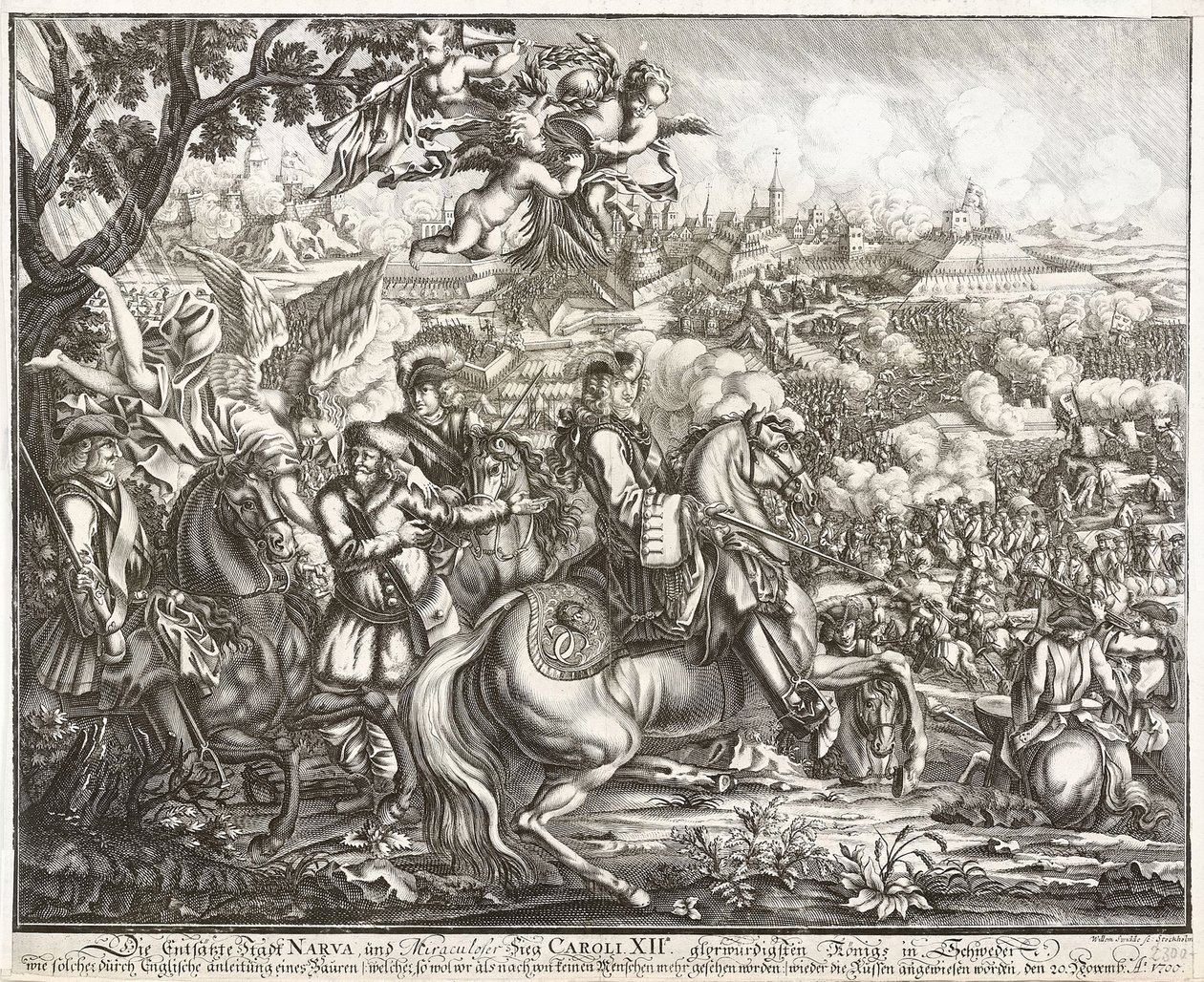 Die Schlacht von Narva am 19. November 1700 von Willem Swidde