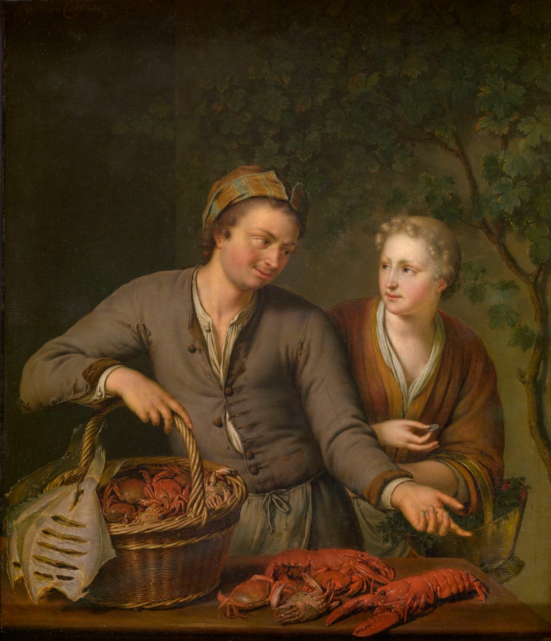 Fischhändler von Willem Van Mieris