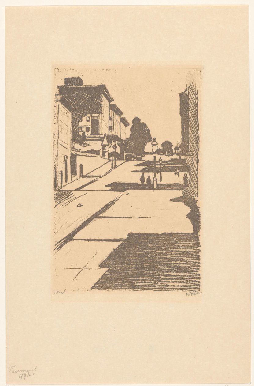 Ansicht von Maison Street und dem Fairmont Hotel in San Francisco von Willem Witsen (signed by artist)