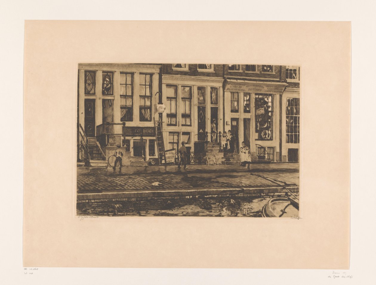 Ansicht der Oude Waal in Amsterdam von Willem Witsen (signed by artist)