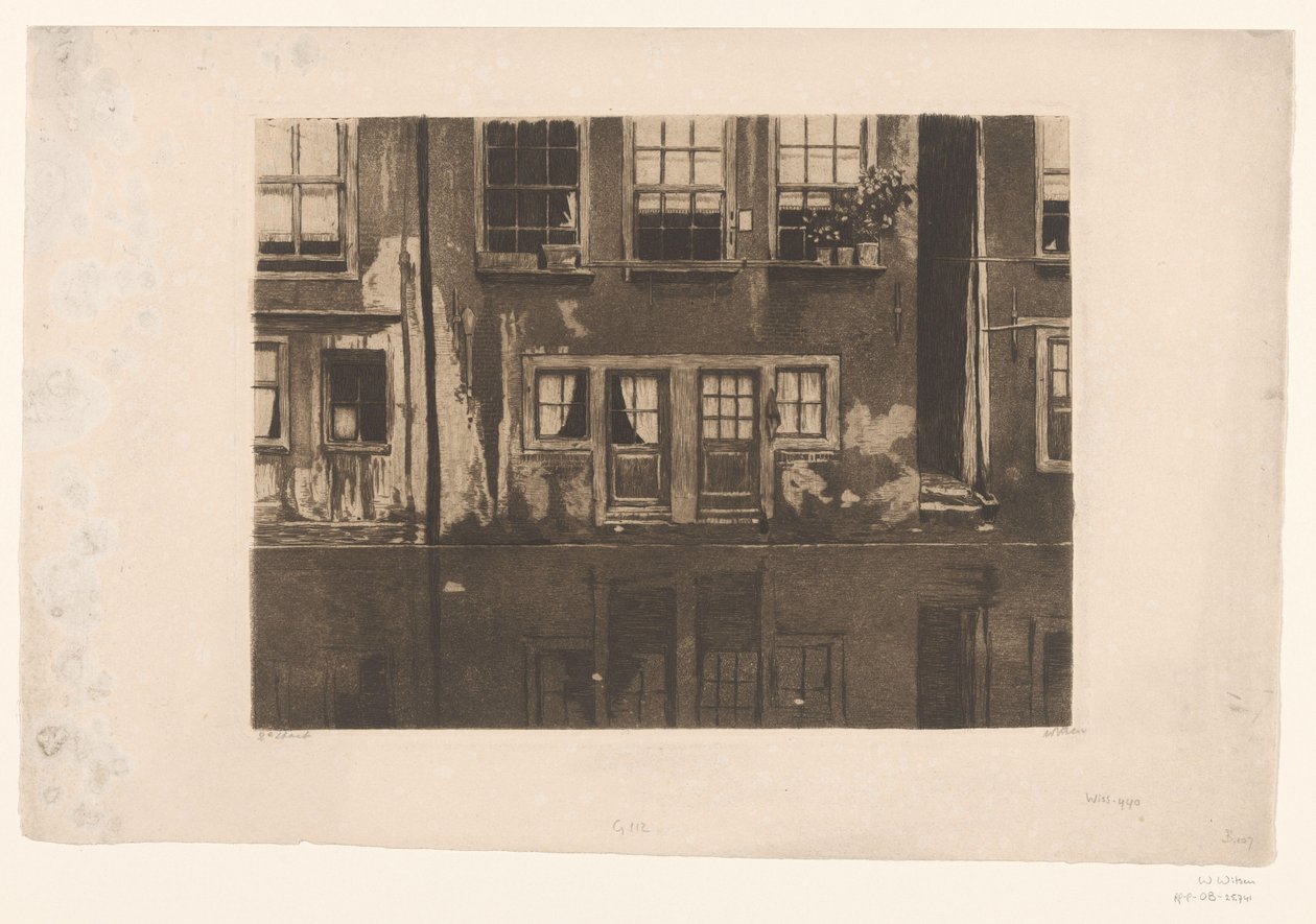 Häuser an der Oudezijds Achterburgwal in Amsterdam von Willem Witsen (signed by artist)