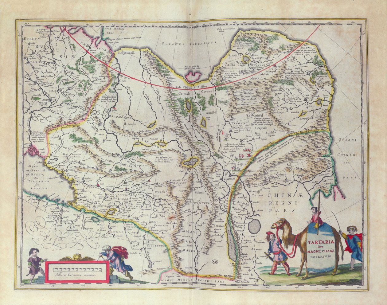 Karte von Sibirien und China aus Le Theatre du Monde oder Nouvel Atlas, 1645 von Willem Janszoon Blaeu