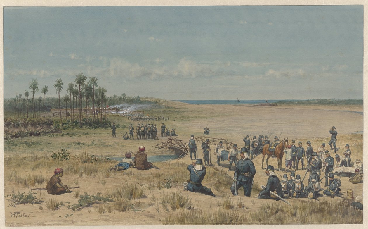 Die Eroberung von Toemoelit während der Expedition von Samalangan, 26. August 1877 von Willem de Famars Testas