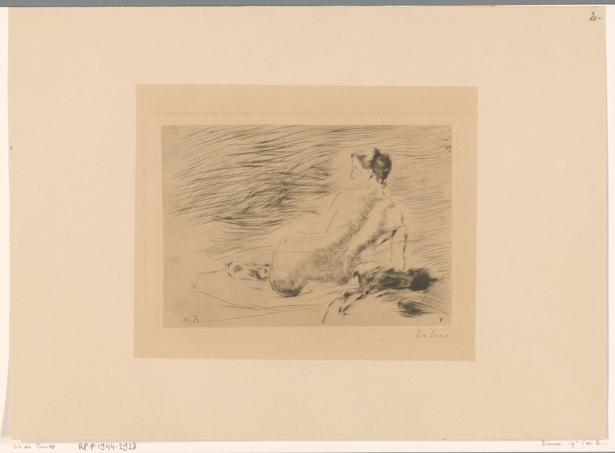 Liegende nackte Frau von Willem de Zwart (signed by artist)