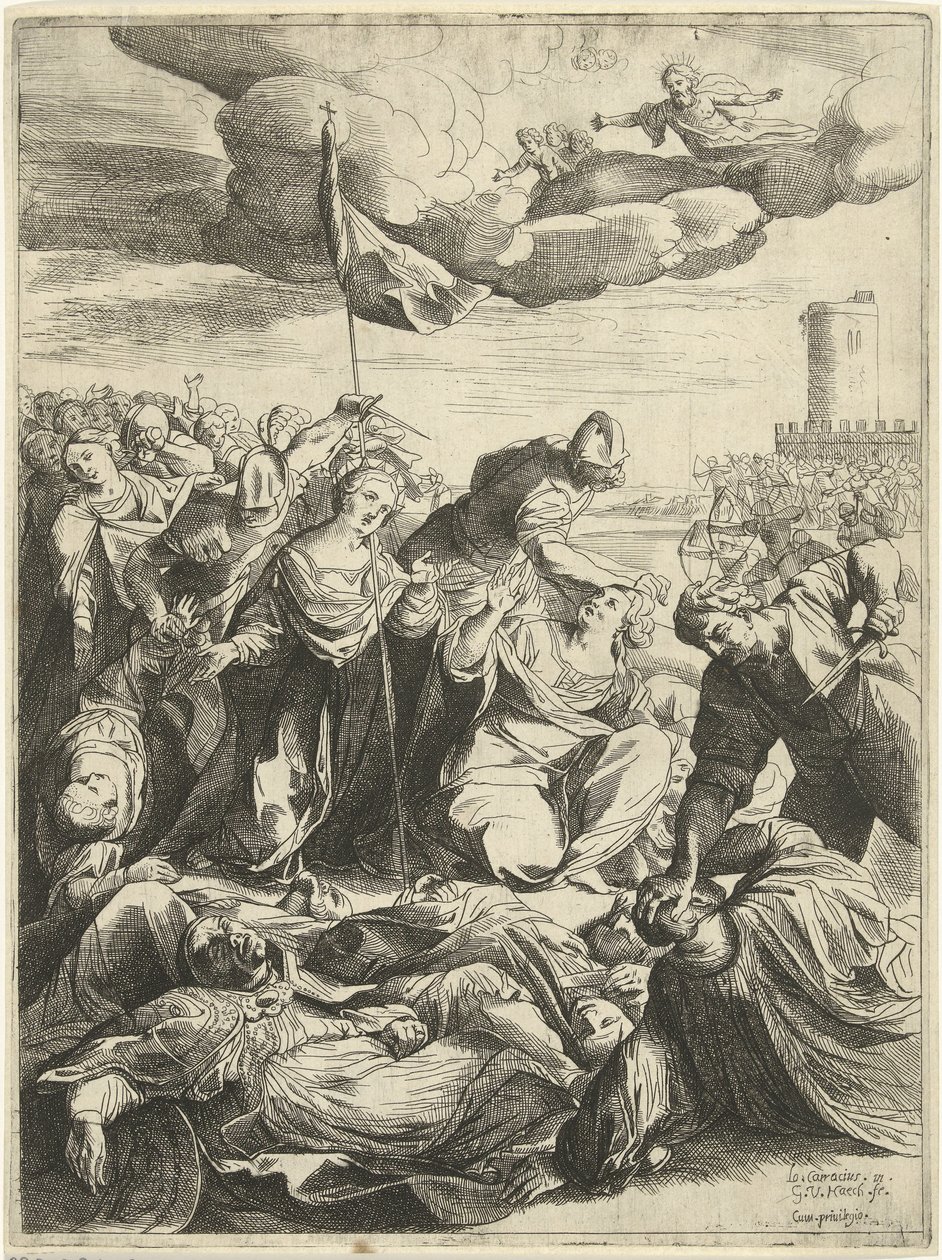 Heilige Ursula belagert von den Hunnen von Willem van Haecht (II)