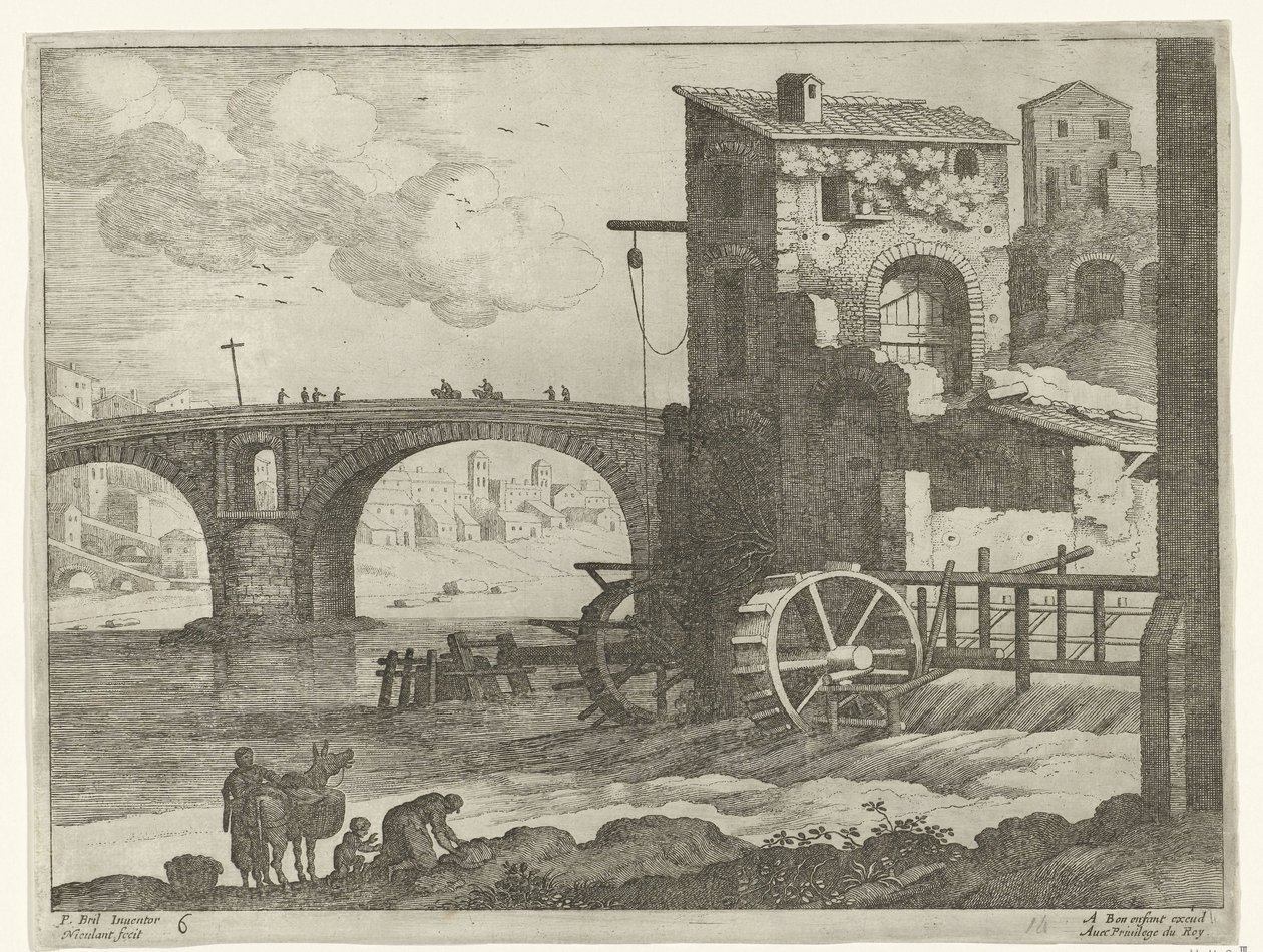 Brücke und Wassermühle von Willem van Nieulandt (II)