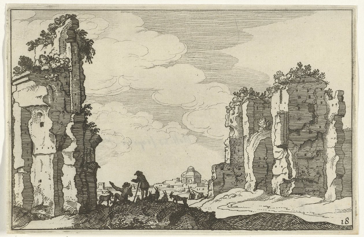 Ruine der Thermen von Caracalla von Willem van Nieulandt (II)