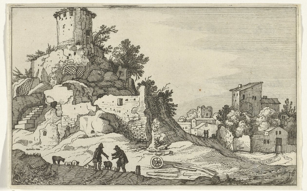 Ruine eines Turms von Willem van Nieulandt (II)