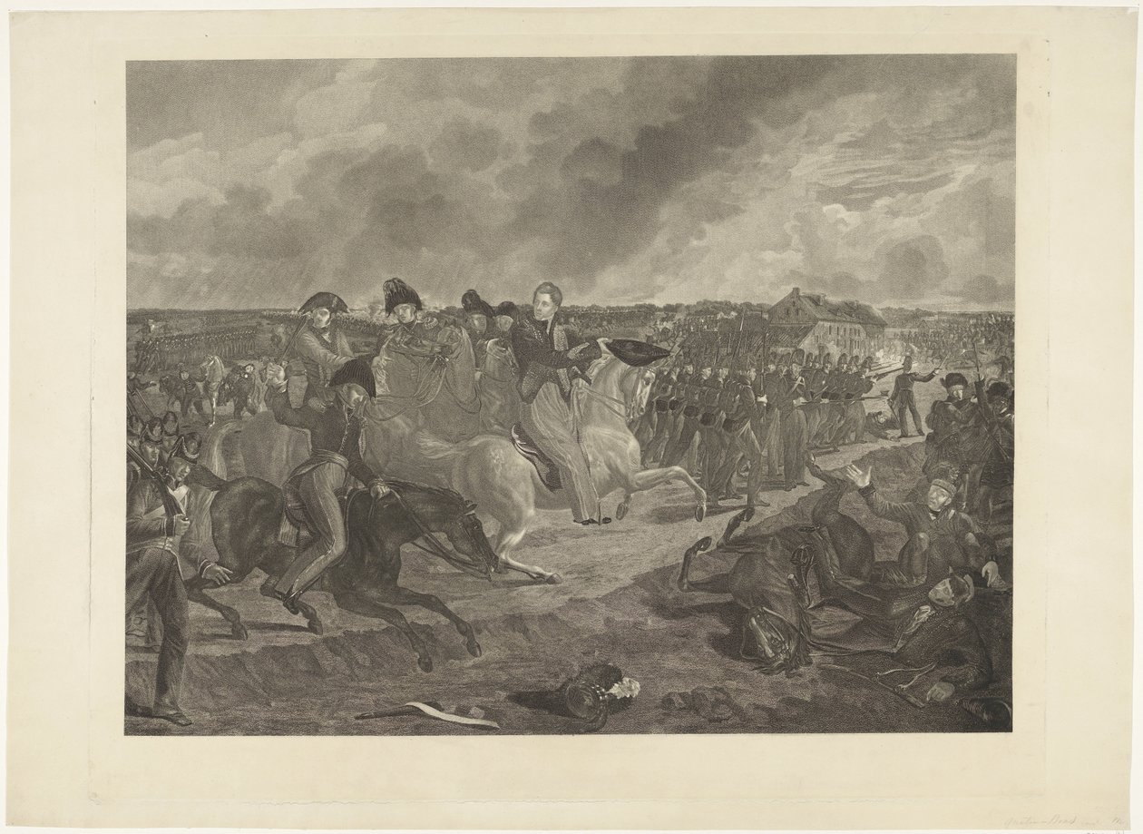 Prinz von Oranien in der Schlacht bei Quatre-Bras, 1815 von Willem van Senus