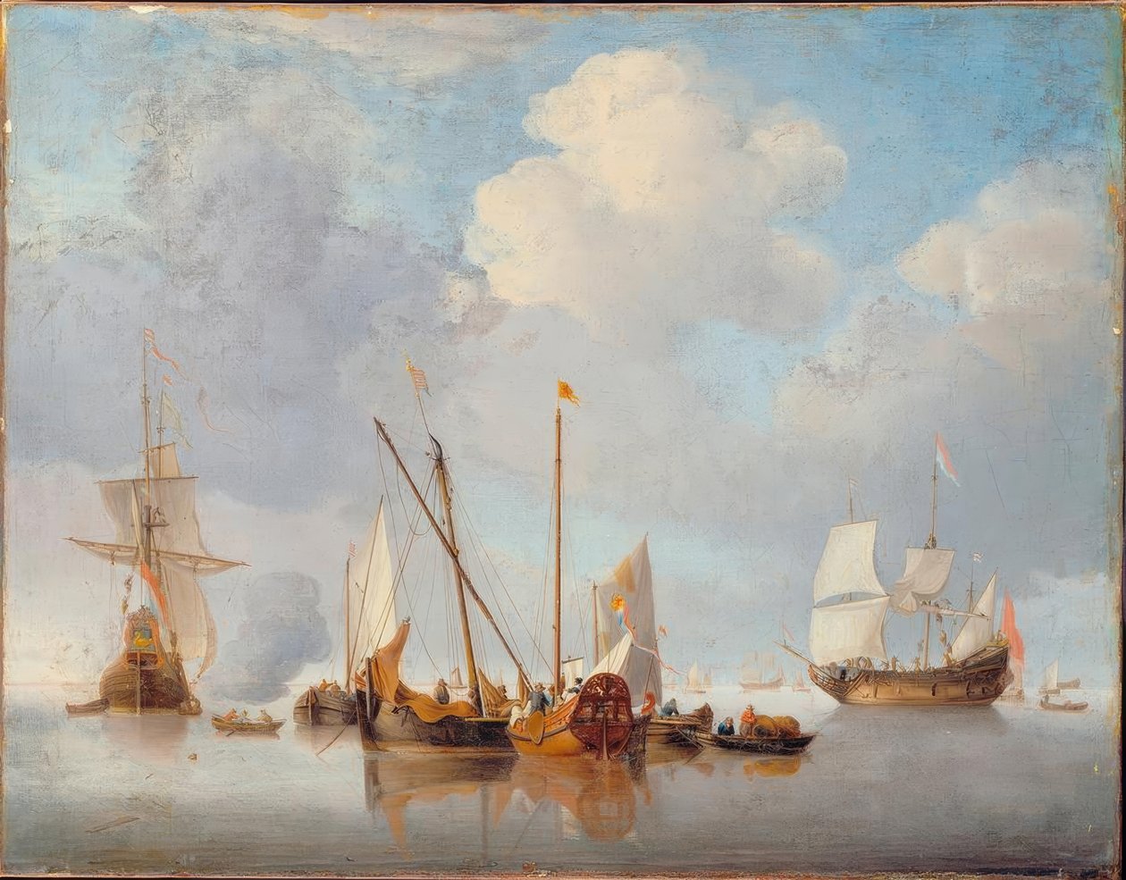 Eine Flaute nach W. v. d. Velde d. J. von Willem van de Velde the Younger