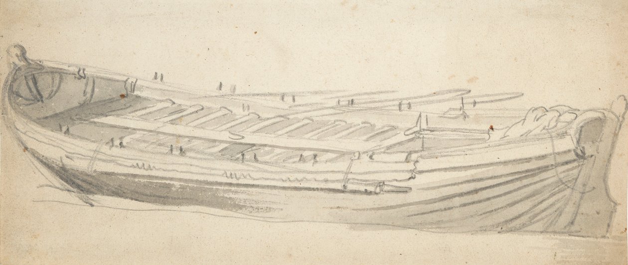 Studie einer Schiffsbarge, ca. 1665 von Willem van de the Elder Velde