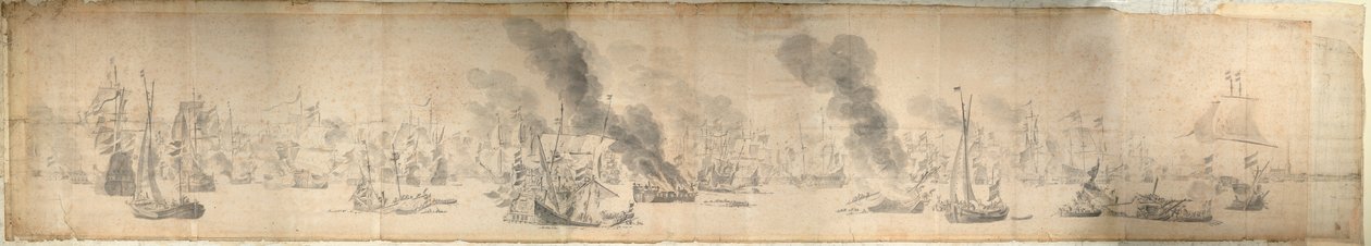 Die Schlacht am Sund, 29. Oktober 1658, ca. 1658 von Willem van de the Elder Velde