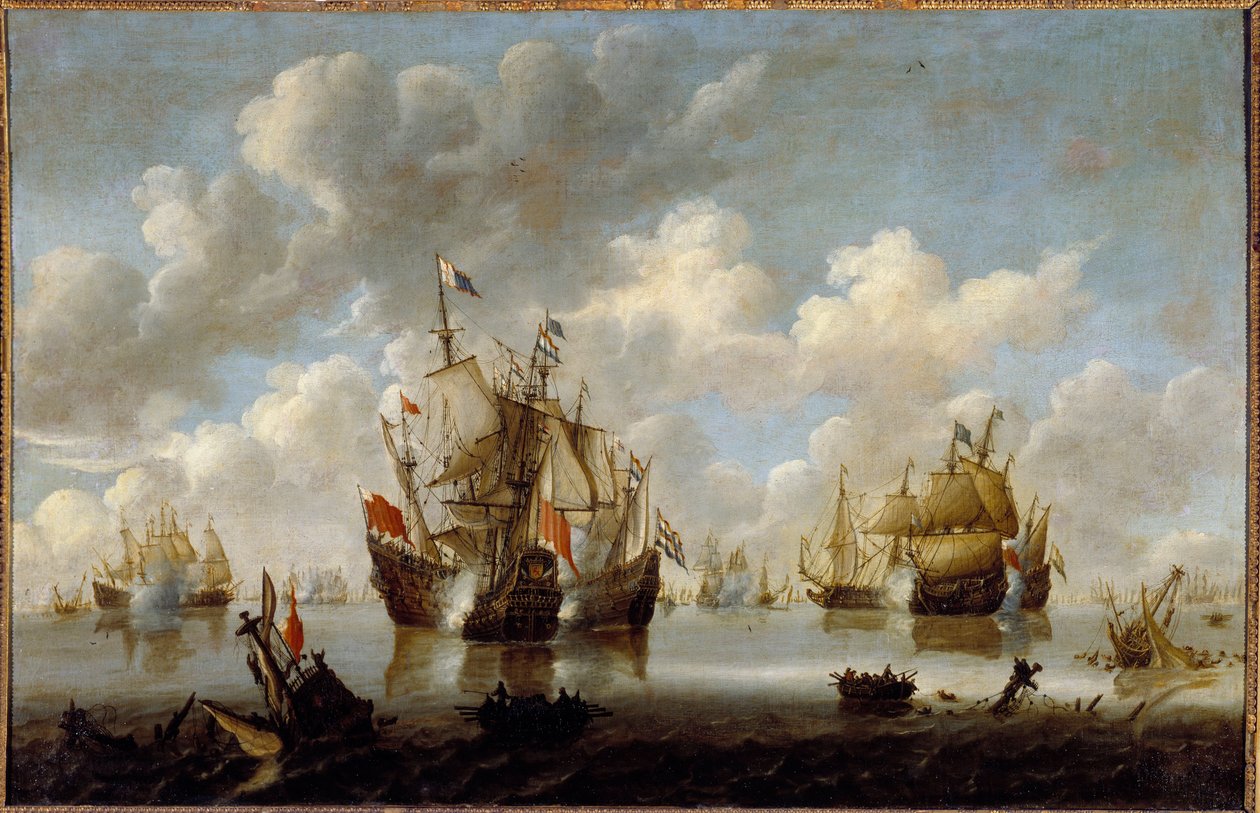 Kampf in der Nordsee im 17. Jahrhundert von Willem van de Velde the Younger
