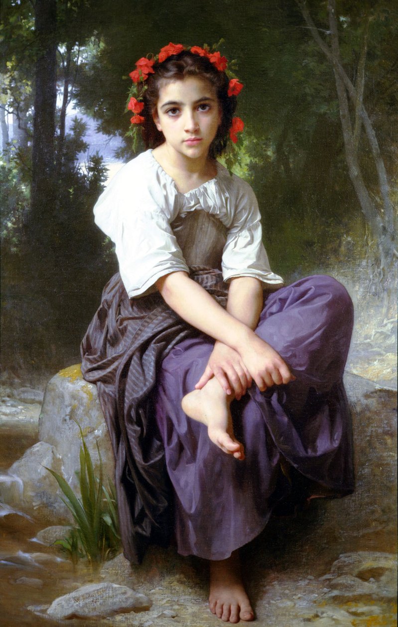 Am Bachrand von William-Adolphe Bouguereau