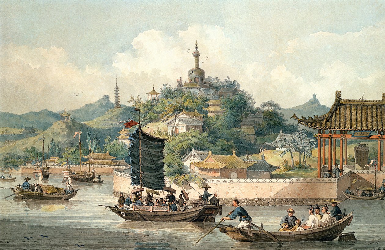 Gärten des Kaisers von China, Kaiserpalast, Peking, 1793 von William Alexander