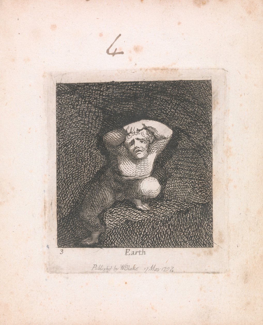 Für Kinder. Die Tore des Paradieses, Tafel 5, Erde von William Blake
